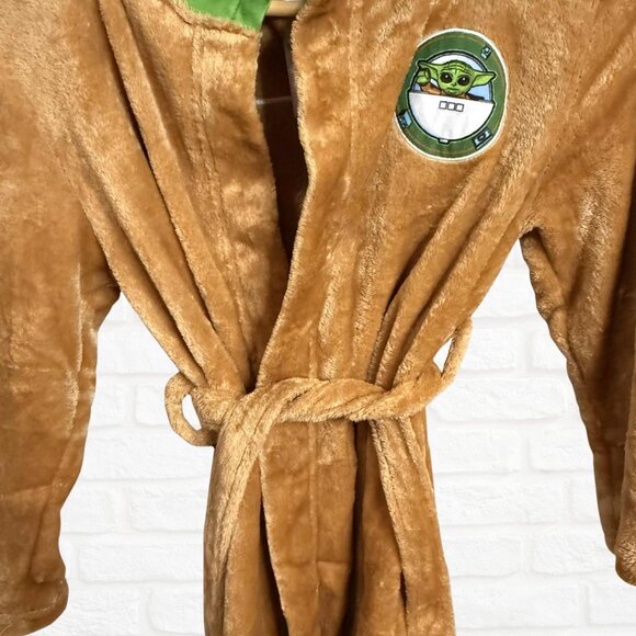 LEGO Star Wars Baby Yoda Plush Robe Size 8 Grogu Hooded Bathrobe Brown Force - Picture 4 of 6